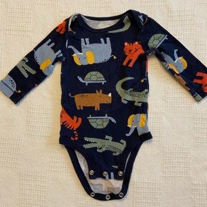 6 mos boys animal onesie